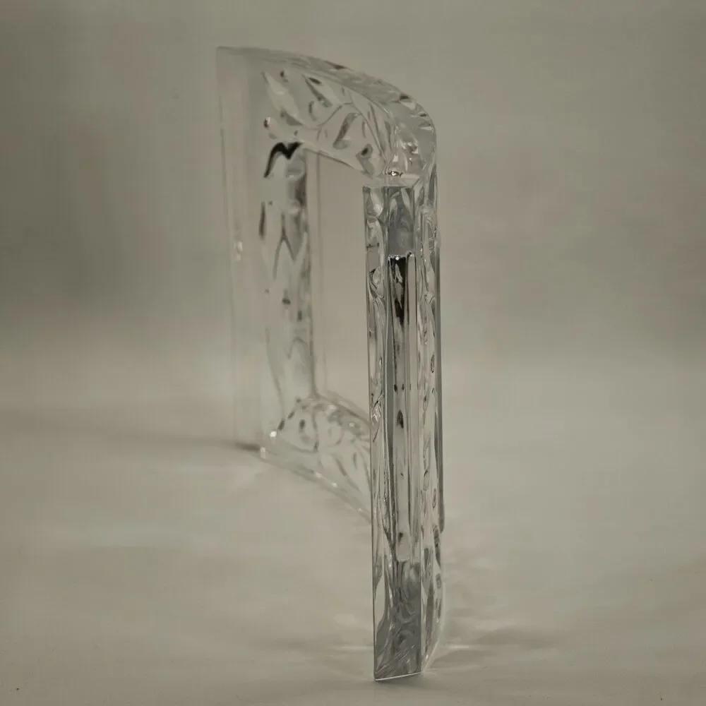 Cristal d'Arques Feuille 24% Lead Crystal 4x6 Photo Frame France 1996 w/ Box